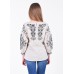 Embroidered blouse "Verkhovna" black on gray